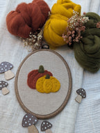 DIY-Kit Stickrahmen „Herbstkürbis“ zum Filzen