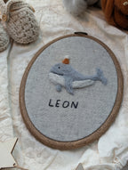 DIY-Kit Stickrahmen „Willy Wal“ zum Filzen – Personalisierbar